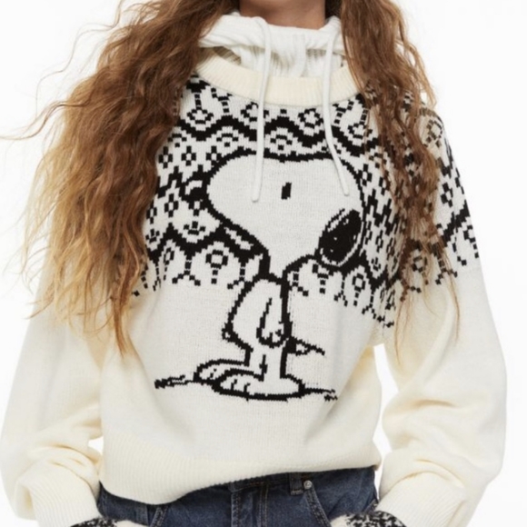 Peanuts Sweaters Nwt Hm Divided Snoopy Peanuts Sweater Poshmark